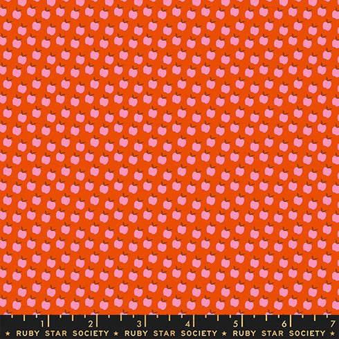 PREORDER Catnap Apples in Warm Red RS4134 14 - Ruby Star Society Sold by the Half Yard